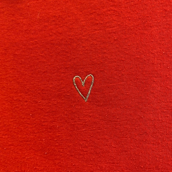 TOPSHOP | Red Glitter Heart Hoodie - Picture 4 of 6